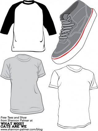 Free Vector T-Shirts and Sneaker