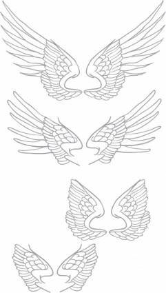 FREE HAND DRAWN VECTOR WINGS
