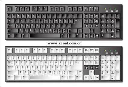 Exquisite keyboard vector material