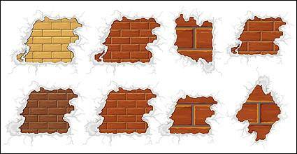 Surrounded by snow-brick vector material
