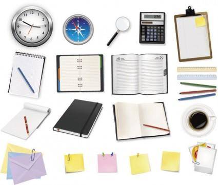 Office supplies and stationery vector