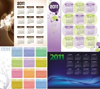 2011 vector calendar template vector