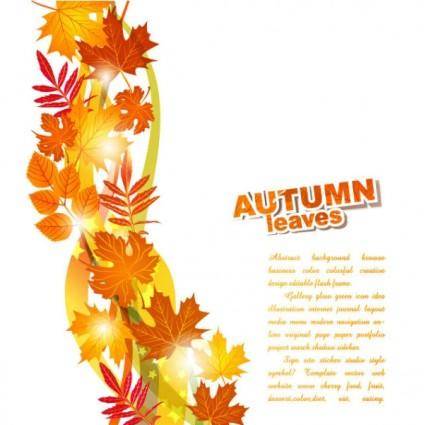 Beautiful autumn leaf background 02 vector