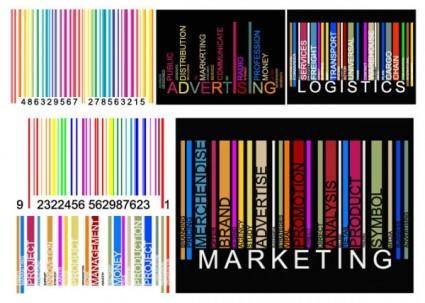 Colorful barcode graphics vector