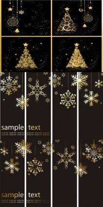 Christmas background with snowflakes ornaments vector