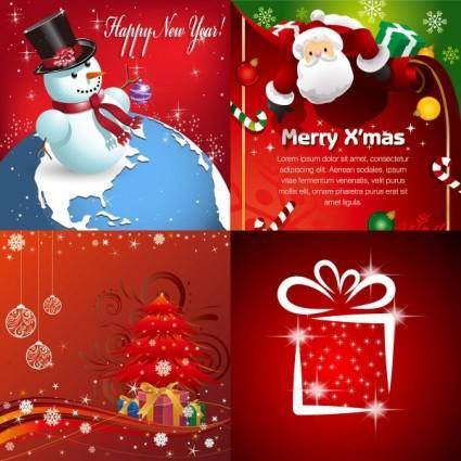 Beautiful christmas ornaments and background vector