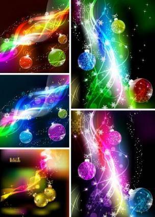 Cool christmas symphony of light vector background