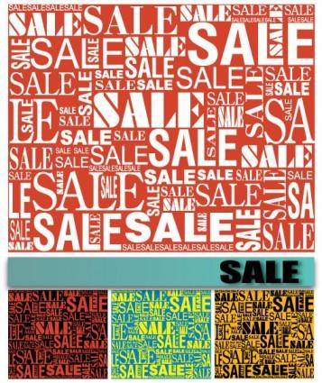 Vector background of sale font