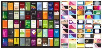 Variety of background card template vector