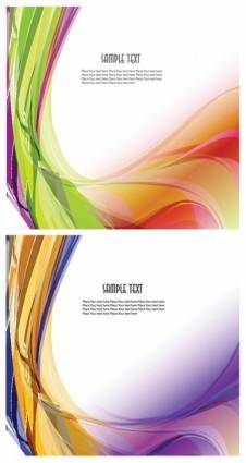 2 symphony of dynamic background of wavy lines vector