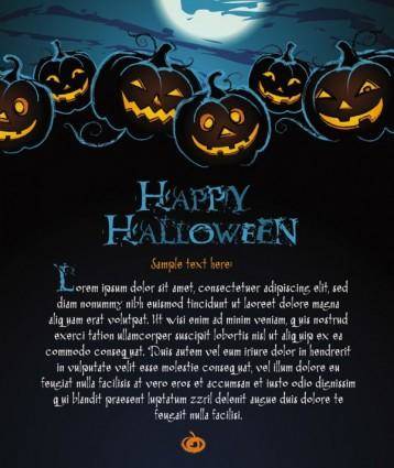 Halloween posters beautiful background 02 vector