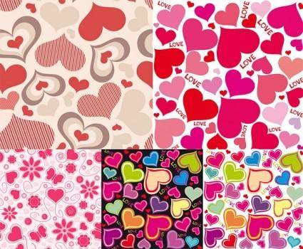 Cute hearts background vector