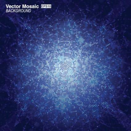 Dynamic mosaic background starlight 01 vector