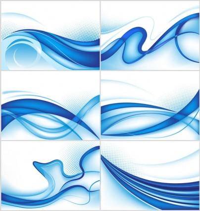 Dynamic lines of the blue background vector