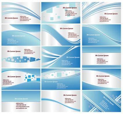 Dynamic lines of the blue card background vector