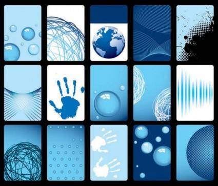 Blue card background vector