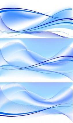 3 dynamic lines of the blue background vector