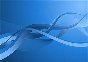 Dynamic flowing lines and blue background vector