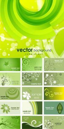 Green card background vector