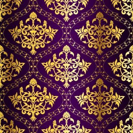 Gorgeous fabric pattern background vector 2