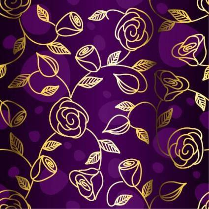 Gorgeous fabric pattern background vector 3