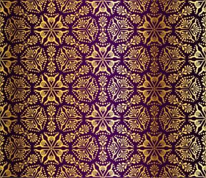 Gorgeous fabric pattern background vector 4