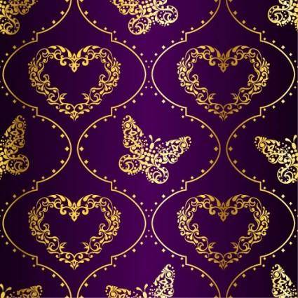 Fabric pattern vector ornate background 5