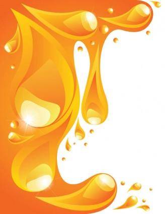 Orange liquid background vector 5