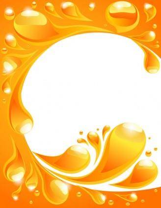 Orange liquid background vector 2