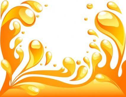 Orange liquid background vector 3