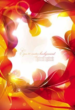 Glow bright floral pattern background 05 vector
