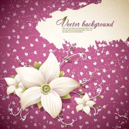 Exquisite floral background shading 01 vector