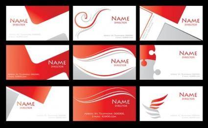 Red simple card background vector