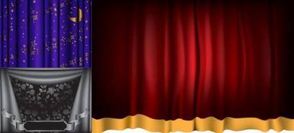 Curtain background vector