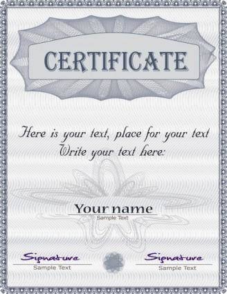Gorgeous diploma certificate template 01 vector