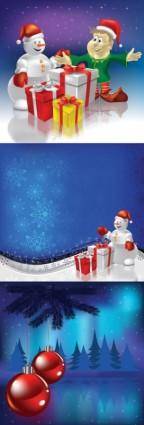 Christmas element vector and background