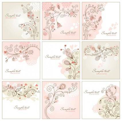 Handpainted background pattern 01 vector