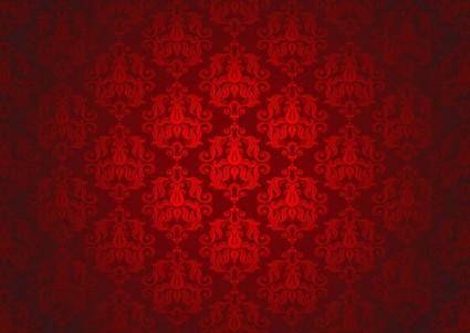 Red background pattern vector 3