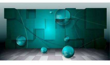 Threedimensional space for creative business background vector 3
