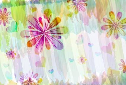 Romantic floral pattern background vector design 1