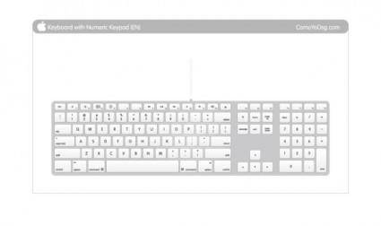 Apple keyboard vector