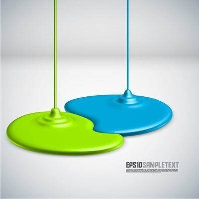 Coating dripping shape design background vector 1