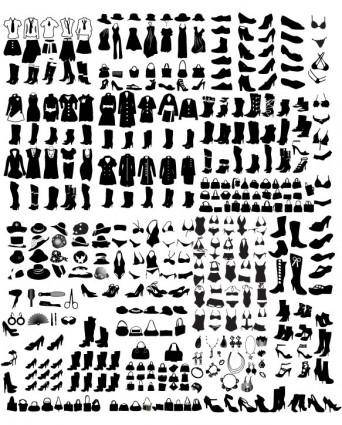 Jewelry and clothing 01 vector elements