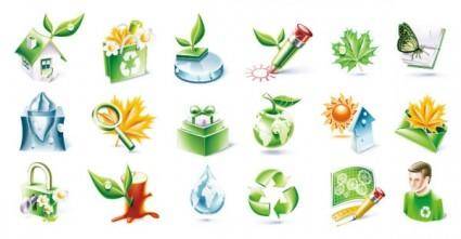 Threedimensional icon vector environmental topics