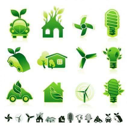 Green icon vector