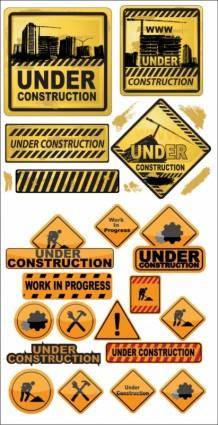 Building and construction icons vector