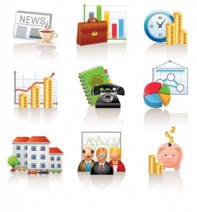 Commercial and financial icon vector 1
