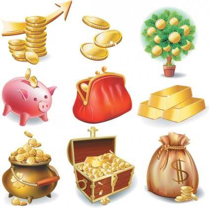 Commercial and financial icon vector 3