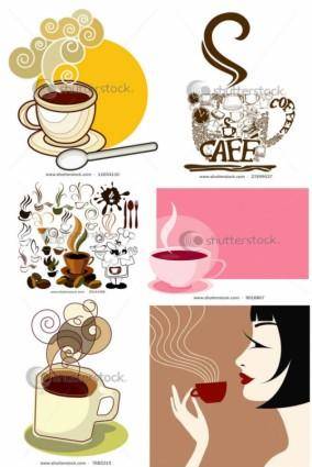 Coffee icon and background vector