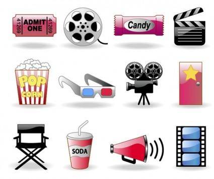 Movie theme icon vector
